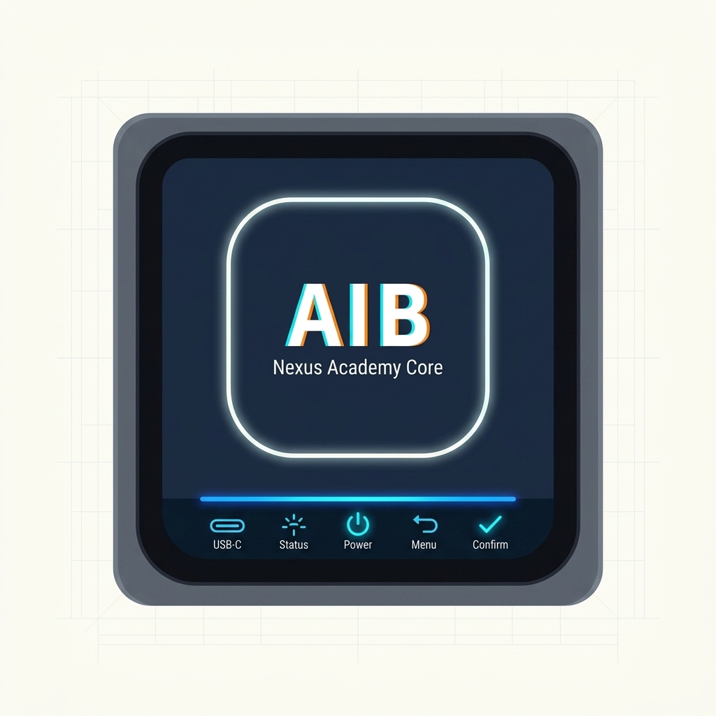 AI-Box 概念示意圖，色彩規劃方向為銀色